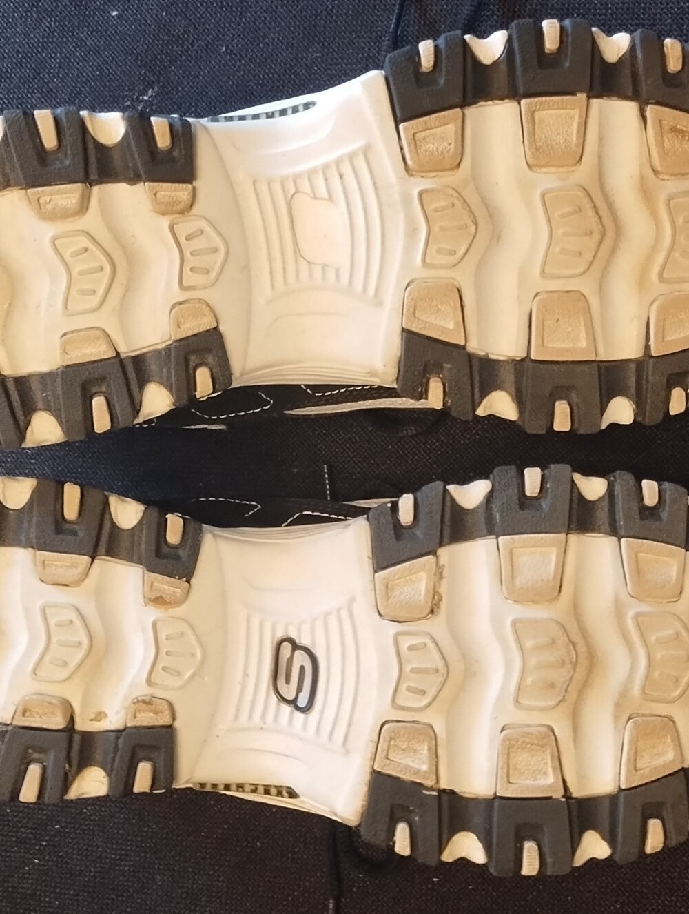 Skechers D'Lites Chunky Lace-Up Sneaker in Black & White - Picture 6 of 8